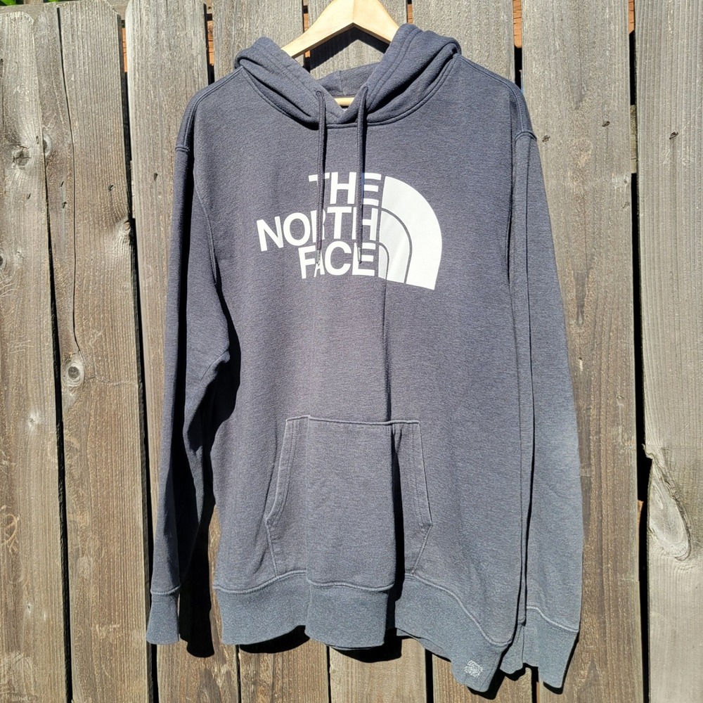 The North Face Men's XXL‎ Gray Logo Fleece Pullover Hoodie Big & Tall Outdoor